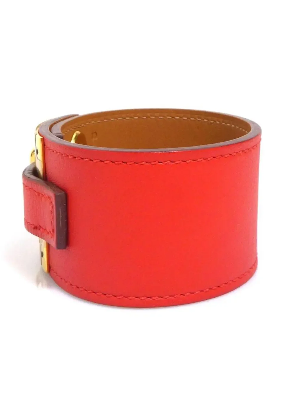 Auth Hermes Intense Bracelet Red #302652H30B